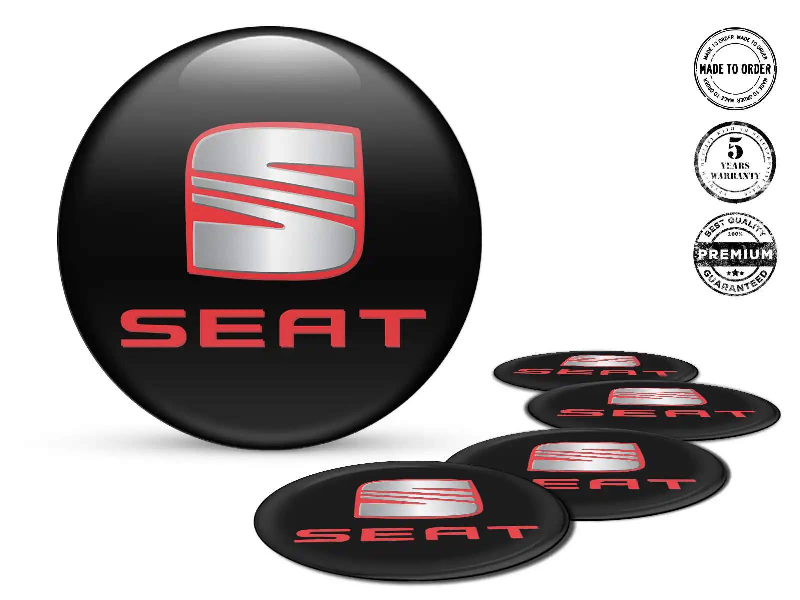 Seat Radaufkleber Logo Hochwertige Epoxy-Edition
